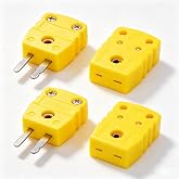 Twidec/2 Pair K Type Male Female Thermocouple Plug Adapter Cable Wire Connector