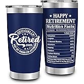 FUNITZ Retirement Gifts for Men 2026 - Retired Not My Problem Anymore - Retirement Tumbler for Him, Father, Husband - Retired Gifts for Men, Navy Tumbler 20 Oz, Fathers Day, Christmas Gift