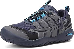 EQW Kids Waterproof Hiking Shoes for Boys & Girls Wide Toe-Box Hike Trekking Trails Shoes