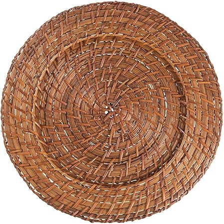 Sousplat de Chá, Rattan, 25cm, Marrom, Rafimex
