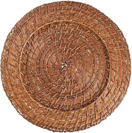 Sousplat de Chá, Rattan, 25cm, Marrom, Rafimex 