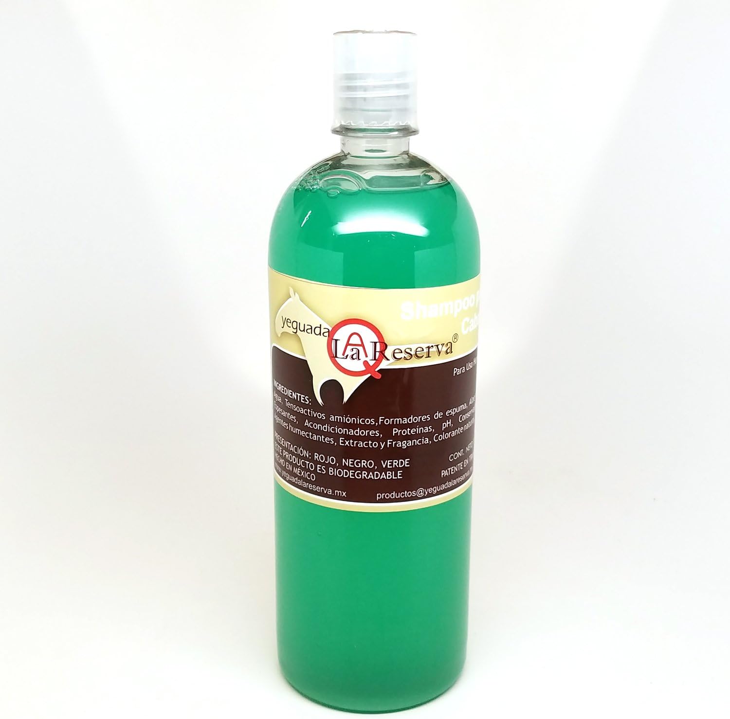 Yeguada La Reserva Shampoo de Caballo Verde (1 liter Bottle) For Strong, Healthy And Beautiful Hair (For Sensitive Hair and Scalp)
