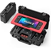 STARTRC GAMES Hard Carrying Case for Nintendo Switch 2, Waterproof Hard Travel Case for Nintendo Switch 2 Console, 2 Pro Controllers, 16 Game Cards and Other Accessories (Small)