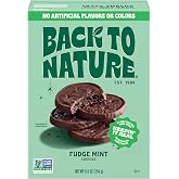 Back to Nature Fudge Mint Cookies, Plant-Based, Non-GMO, Made with Wheat Flour, Snack Happy, 5.5 oz Box