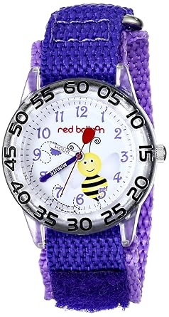 Red Balloon Kids W001476 Plastic Analog Display Quartz Purple Nylon Strap Watch