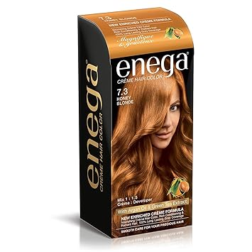Prem Green Enega Cream Hair Color with Argan Oil and Green Tea Extract Formula (Honey Blonde)