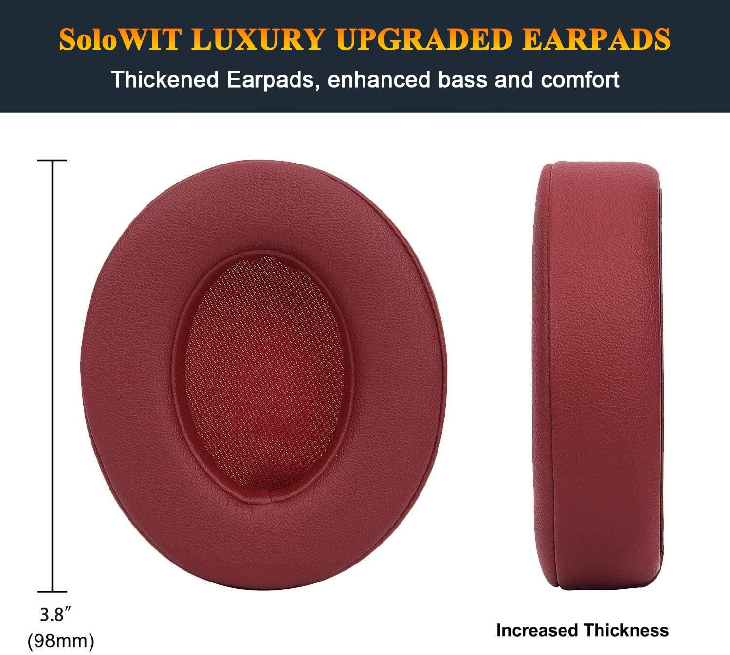 SoloWIT Replacement Ear Pads Cushions for Beats Studio 2.0 & 3 Wired/Wireless OVER-EAR Headphones - Image 4