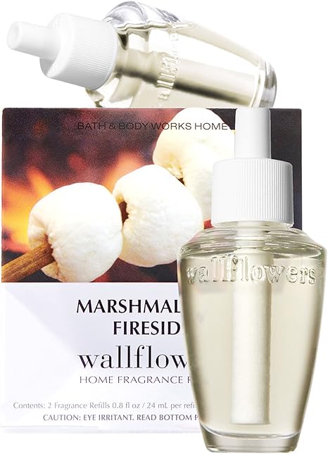 Amazon Com Bath Body Works Wallflowers Refill Bulbs 2 Pack Marshmallow Fireside Flat Bottom Home Kitchen