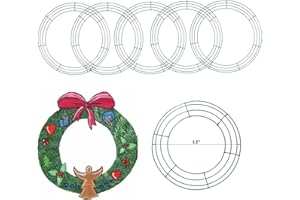 MTB SUPPLY MTB Wire Wreath Frame 12 inch Green, Pack of 5 Wreath Form Wreath Rings for DIY Christmas New Year Decor