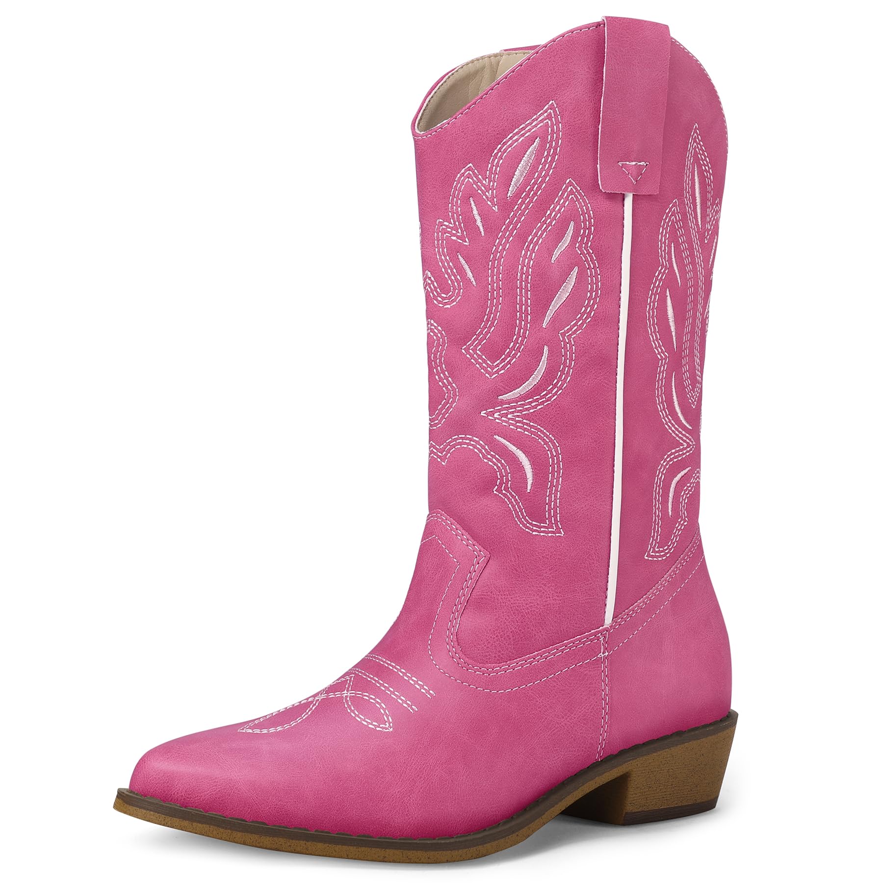 Photo 1 of (used)(see images) mysoft Women's Western Cowboy Boots Embroidered Mid-Calf Pointed Toe Cowgirl Boot 9.5