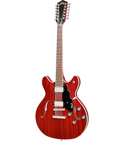 Amazon.com: Guild Starfire DC Semi Hollow Guitar Cherry Red