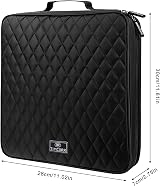 TIMCORR CD Case DVD Holder 160 Capacity Portable Binder Black view 5