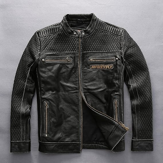 Amazon 本革レザージャケット 牛革 牛皮 メンズレザーコート秋冬春用 革バイクジャケット 本皮 牛革 防風防寒 バイク用 ライダースジャケット 個性的なデザイン コート ジャケット 通販