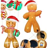 OurWarm 8FT Christmas Inflatables Outdoor Gingerbread Inflatable for Yard | Standing Gingerbread Christmas Decorations, Christmas Blow Ups with LED Lights, Powerful Blower for Lawn, Garden, Xmas Decor