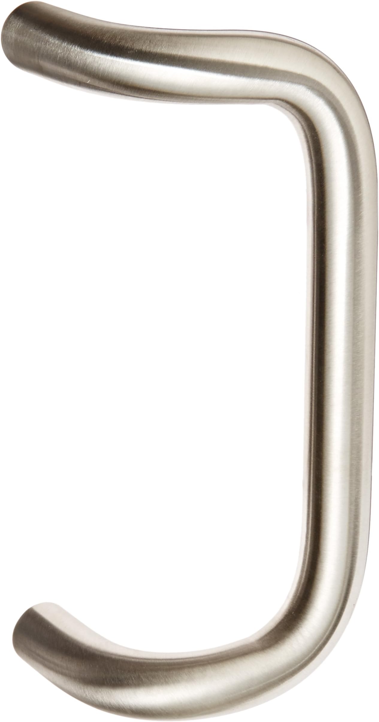 Rockwood BF157A.32D Stainless Steel 90-Degree Offset Door Pull, 1" Diameter x 9" Center-to-Center, Through Bolt Mounting for 1-3/4" Door, Satin Finish
