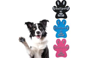 Roilpet Dog Paw Pads for Traction, Anti-Slip Toe Grips for Dogs from Slipping On Hardwood Floors, Stronger Self-Adhesive Paw Pad Protector for Senior Dogs (12 Sets - 48 Pads, Multicolor) XL