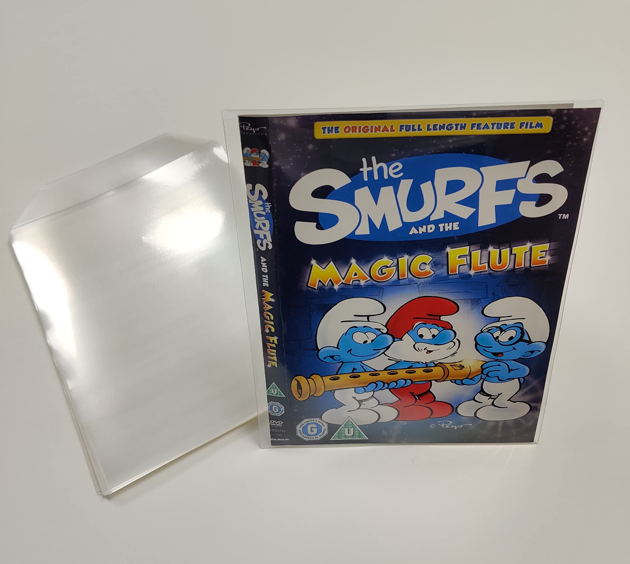 DVD Replacement Case Sleeve Clear Plastic with Flap 10/25/50/100 (50 Pack)