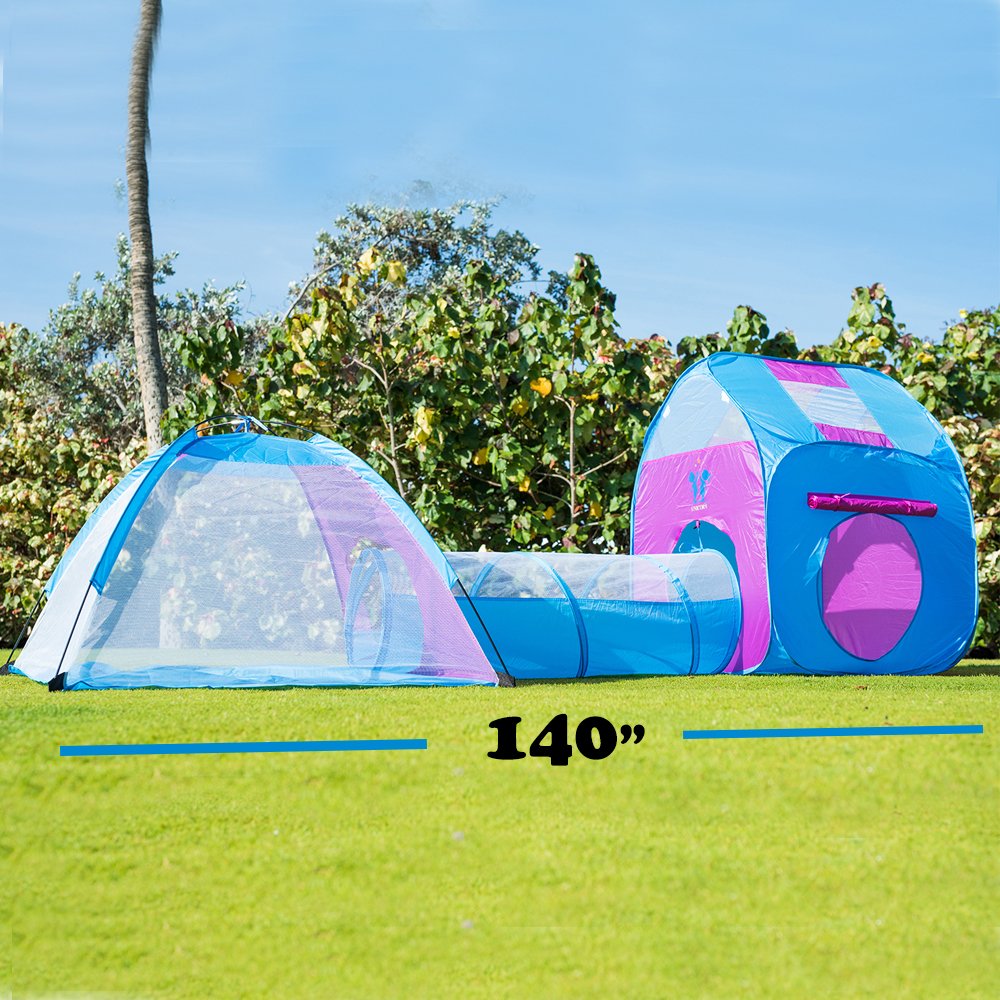 Unicorn Kids Play Tent with Tunnel 3in1 Playhut Hours of Indoor