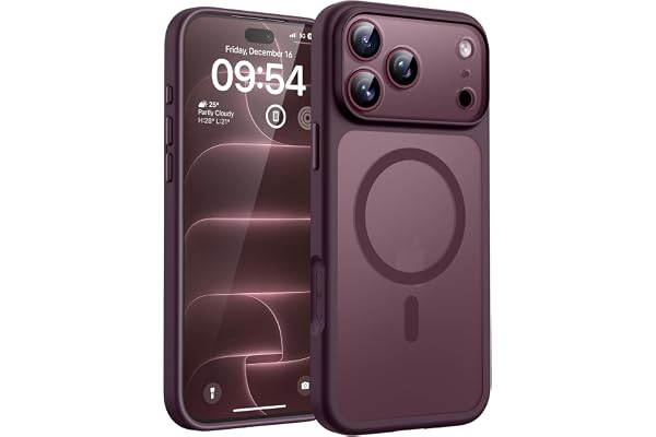 TOCOL for iPhone 18 Pro Max Case, Compatible with MagSafe, Burgundy | Built-in Magnets, Camera Control Cover, Full Camera & M