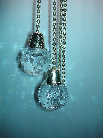 Crystal Ball Fan Light Pull Chain Amazon Co Uk Diy Tools
