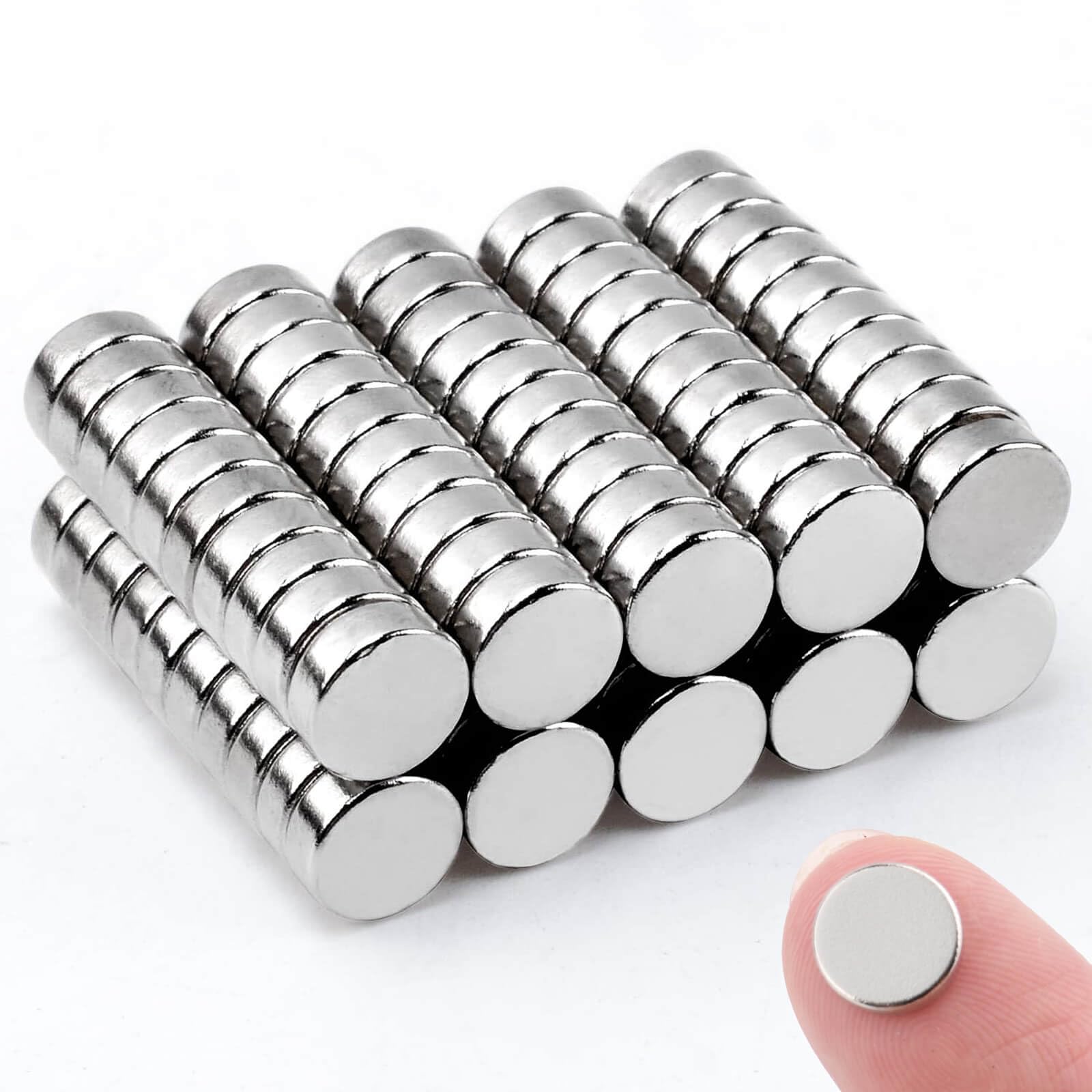 100pcs Magents for Crafts, Fridge Magnets Neodymium Magnet Round for Whiteboards, 8x3mm Muti-Use Small Strong Magnets Heay Duty, for White Board, Refrigerator, DIY, Office, Building