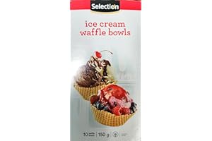 BONBON RIO STORE Waffle Bowls for Dessert –10 waffle bowls (10 pack) Classic Ice cream waffle bowl – Sweet, Crisp, Crunchy and Delicious – Ideal for Family Gatherings, Parties