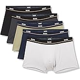 BOSS mens 5 Pack Bold Logo Cotton Stretch Trunks