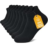 Brula Mens 98% Cotton Cushioned Ankle Running Socks | Seamless Breathable Mesh Moisture-wicking Athletic Low Cut Socks