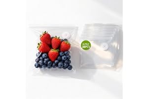 MKBKCO Vacuum Sealer Bags for Food, Reusable and Washable Vacuum Seal Bags with Air Valve for Food Storage, Ideal for Freshne