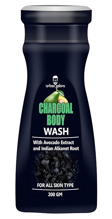 UrbanGabru Charcoal body wash with avocado & Indian alkanet root - Activated Charcoal Shower Gel 200 gm