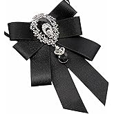 Luckyvestir Bow Ties for Men Women Large Big Rhinestone Mens Bow Tie Pre-tied Bowtie for Evening Party Show Dress Suit Tuxedo