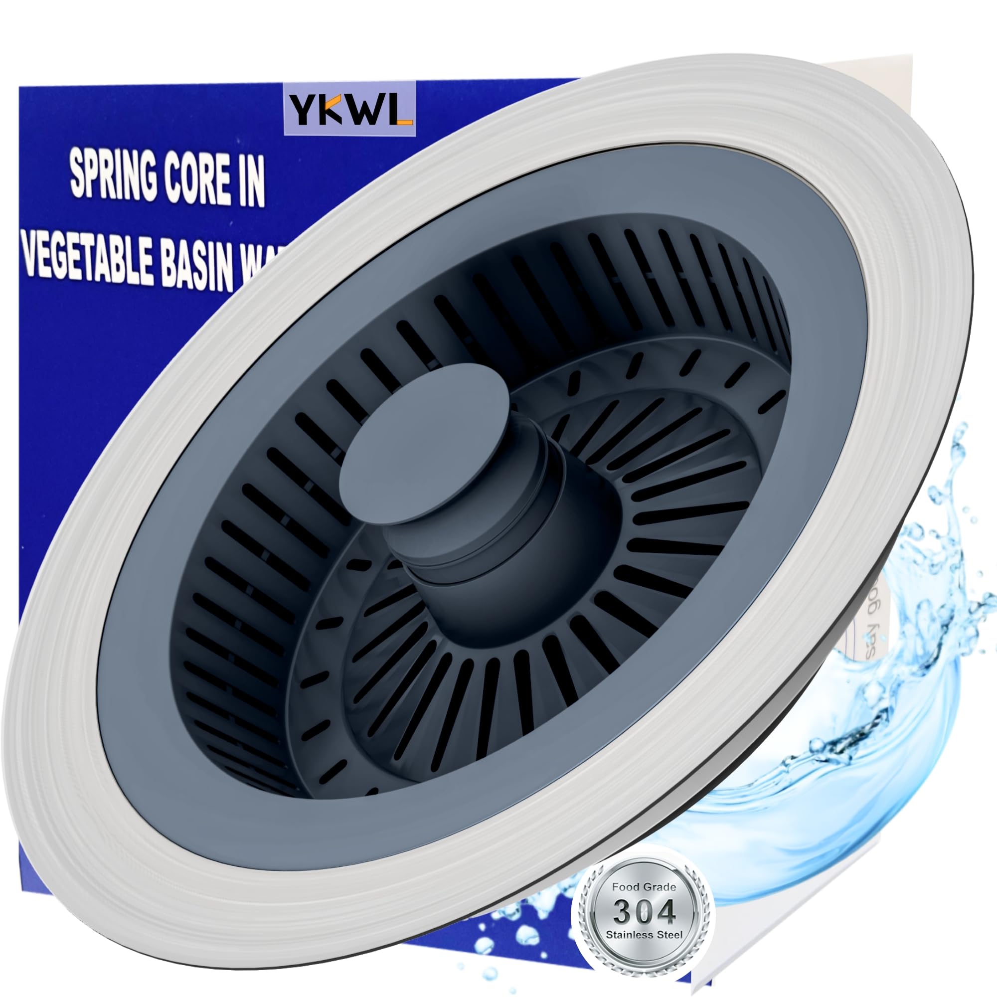Photo 1 of 2 in 1 Kitchen Sink Drain Strainer and Stopper Combo,304 Stainless Steel pop up Sink Drain Stopper,Garbage Disposal Stopper, Sink Protectors for Kitchen Sink for US Standard Kitchen Drain