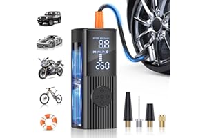HAFULOKY Tire Inflator Portable Air Compressor, 180PSI Portable Air Compressor with 25000mAh Battery, 3X Faster Inflation Cordless Air Pump for Car, Motorcycle, Bicycle, Ball