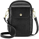 Kattee Small Leather Crossbody Bags for Women, Crossbody Cell Phone Purses Shoulder Handbags with Card Slots, RFID Blocking