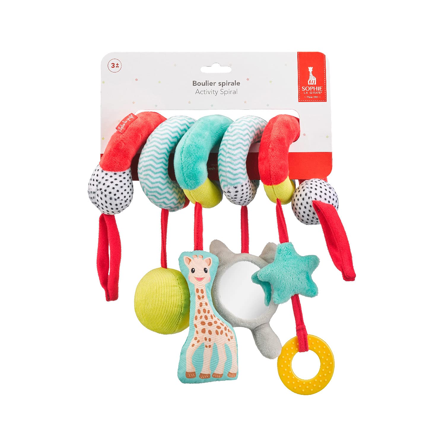 Sophie la Girafe Spiral Pushchair Toy Multi-Coloured 6 Pieces