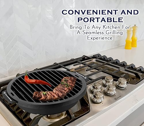 WaxonWare Grill Pan For StoveTop, Nonstick Griddle Pan for Stove