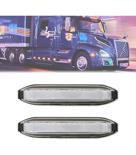 5-Piece Amber LED Cab Lights - Waterproof Roof Marker Lights For Trucks & Trailers
