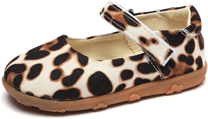 Amazon.com | Stylein Toddler Girl Leopard Print Moccasins Princess Mary Jane Dress Shoes Premium 