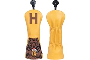 LZFAN Golf Club Head Cover Golf Head Cover Driver Headcover Fairway Wood Headcover Hybrid Club Head Cover Golf Blade Mallet Putter Cover Beer Bear