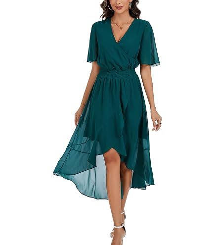 high low flowy dress Kormei Womens Short Sleeve Floral V-Neck Party Long Maxi XS Black&Red at Amazon Women's Clothing store SHEIN LUNE Plus Size our designs expertly balance Size:6 (Pre-Order - Ships Early September) LowStock:43624428961843