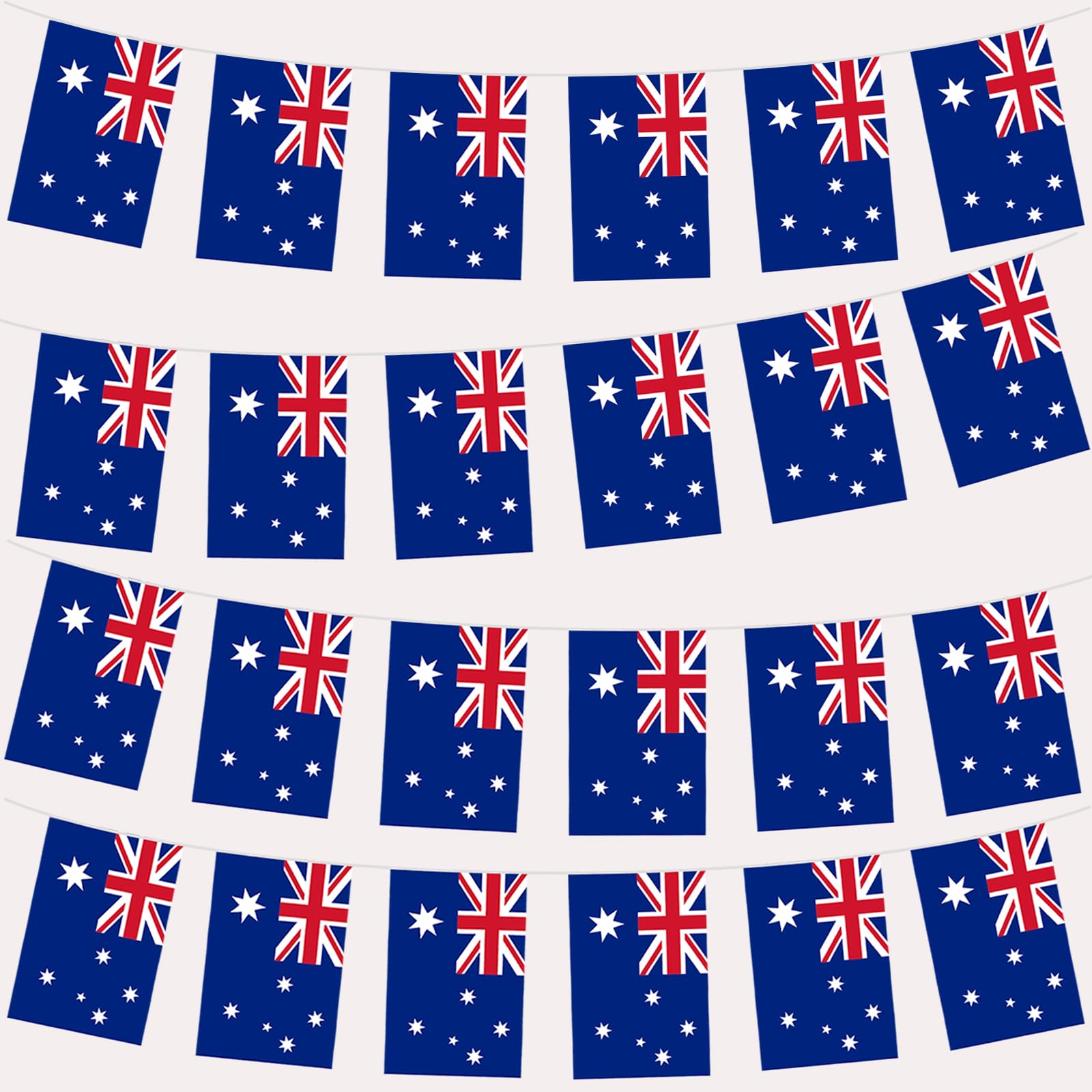 32.8ft Australia Flag Bunting with 30 Flags for Oly Games,Australia Flags 14cmx21cm Oly Flag Decorations 2024,Australian Bunting Flag Banner for Garden,Bar,Street Party And Oly 2024 Decoration