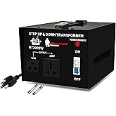 Rockstone Power 2000 Watt Heavy Duty Step Up/Down Voltage Transformer Converter, 110/120/220/240 V, 5V USB Port