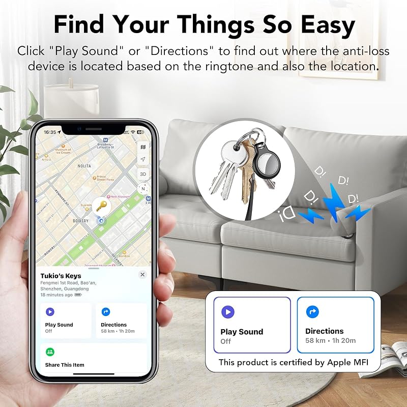 Air Tag Smart Tracker 4 Piezas (Sólo iOS), Tag Localizador Bluetooth — foto 7 de 8