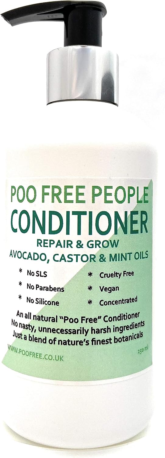 POO FREE Castor & Avocado Fortifying Conditioner, Density & Strength Formula, 99% Natural Origin, pH 5.5 Scalp-Neutral