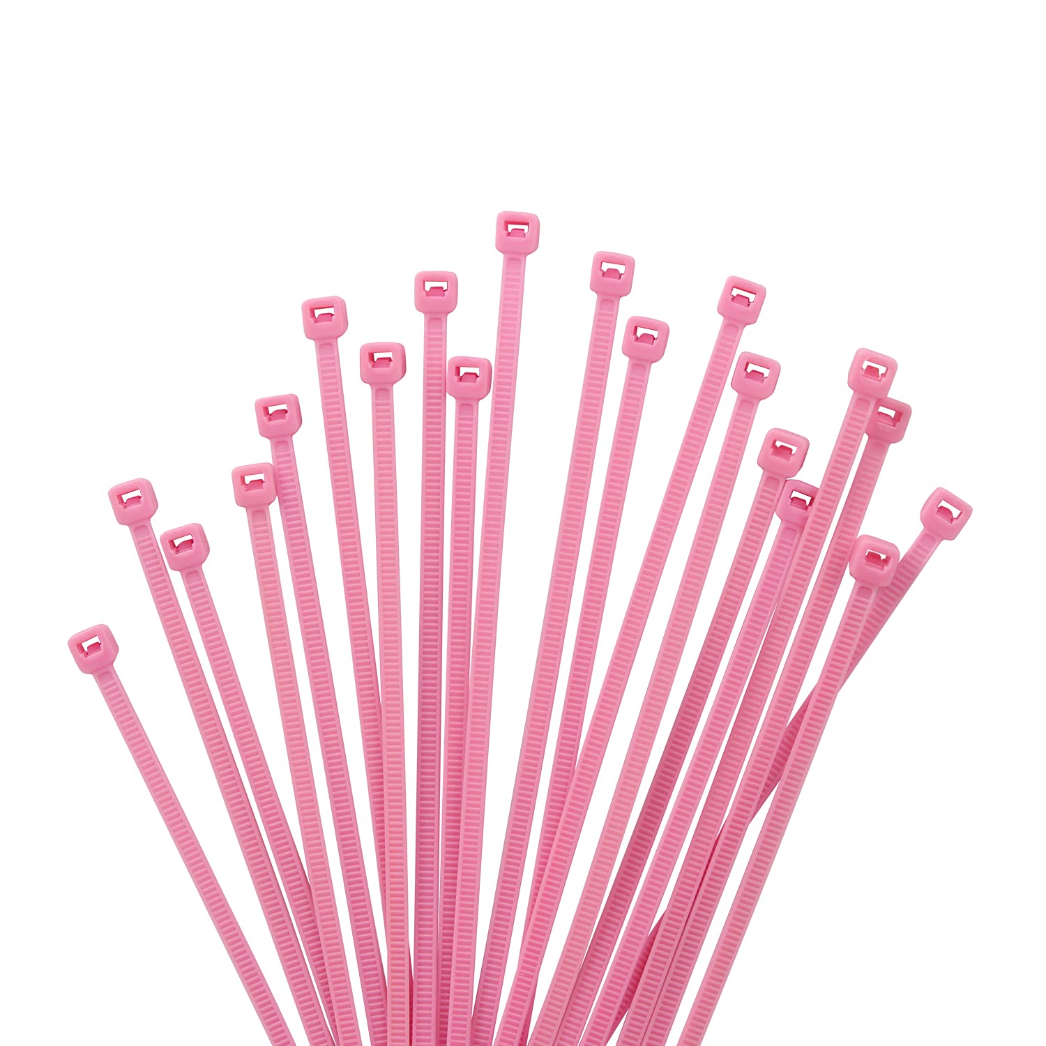 Photo 1 of XINGO 1000 PCS 4 inch Cable Zip Ties, 18lb Strength, Small Tie Wraps Self-Locking Nylon Zip Ties for Indoor and Outdoor Use (Pink)