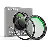 SmallRig 67mm Magnetic Variable ND Filter ND2-ND32 (1-5 Stops) + 67mm Threaded Filter Ring, No X Cross HD Optical Glass Water