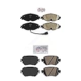 AmeriBRAKES Front Rear Ceramic Disc Brake Pads Kit