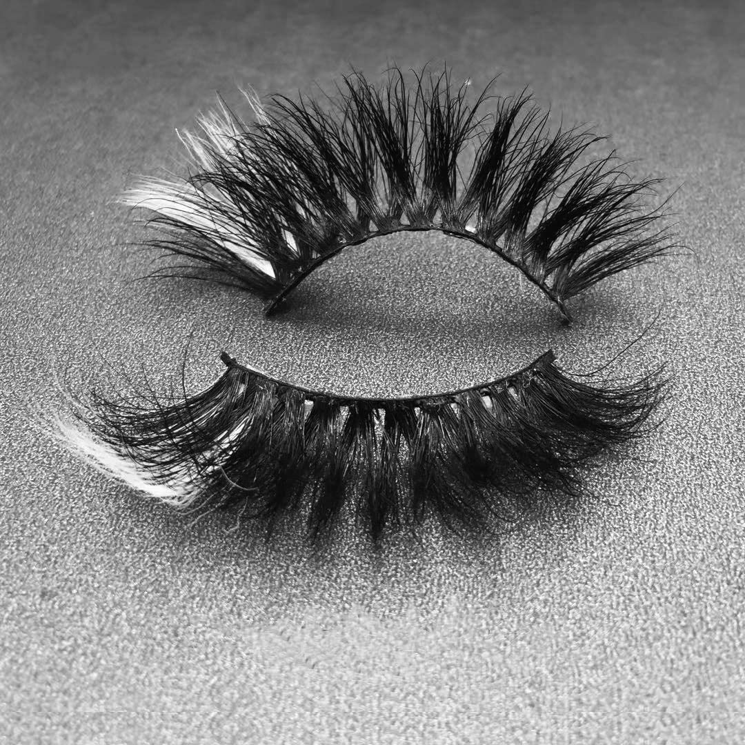 KFZR Colorful Mink Eyelashes Halloween Colored Long Dramatic False fake Eyelashes Party 25MM (697A-8C)