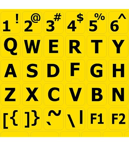 Multicolor Large Print Keyboard Stickers For Visually Impaired Users – Clear Letters