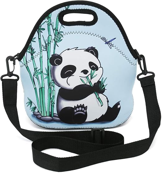 neoprene lunch bag with shoulder strap